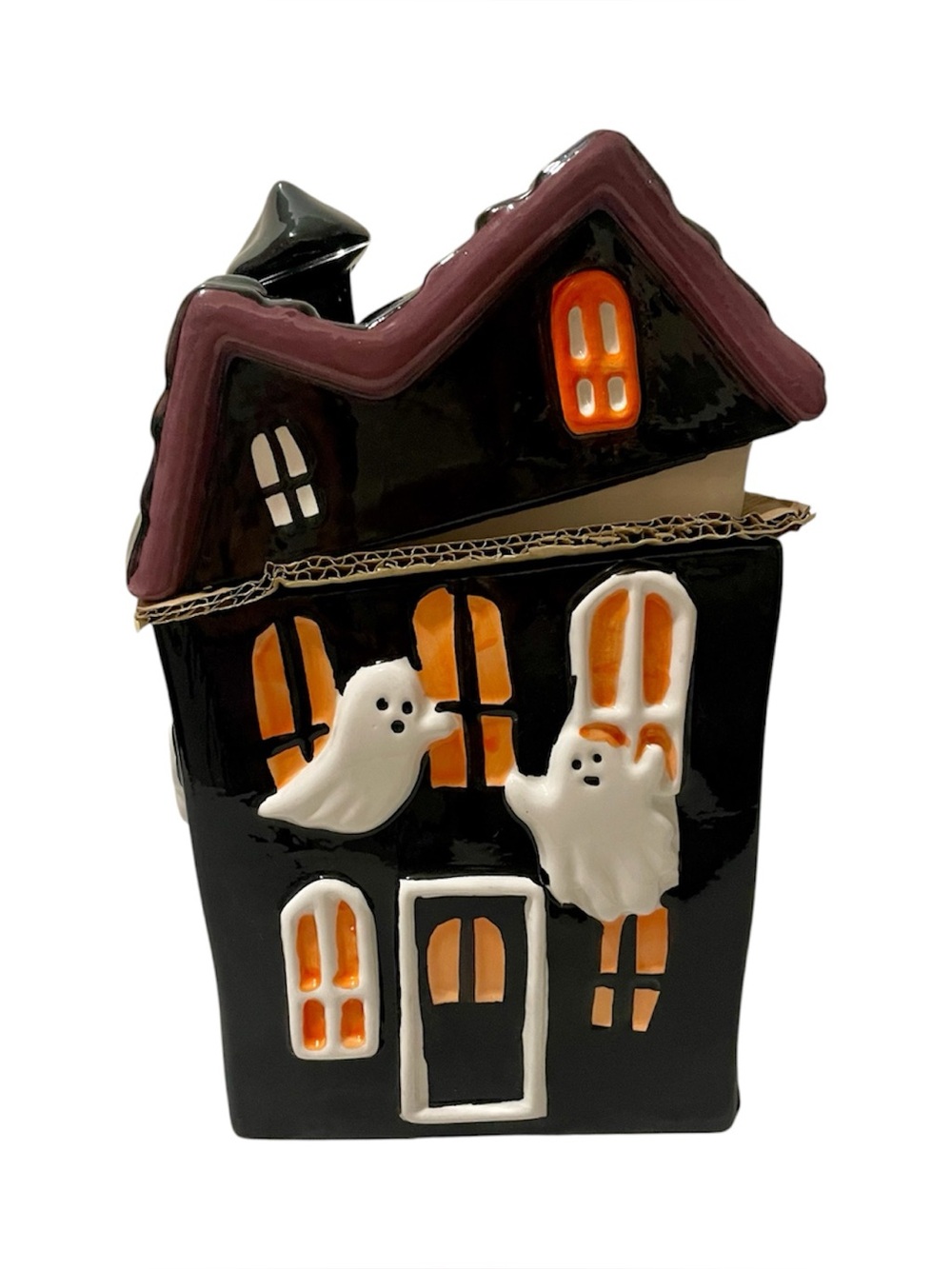 Halloween Ceramic Haunted House Treat Jar, Food Storage